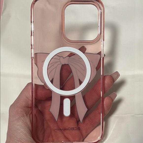 BCBGeneration Pink Phone Case with Bow Design - Picture 3 of 5